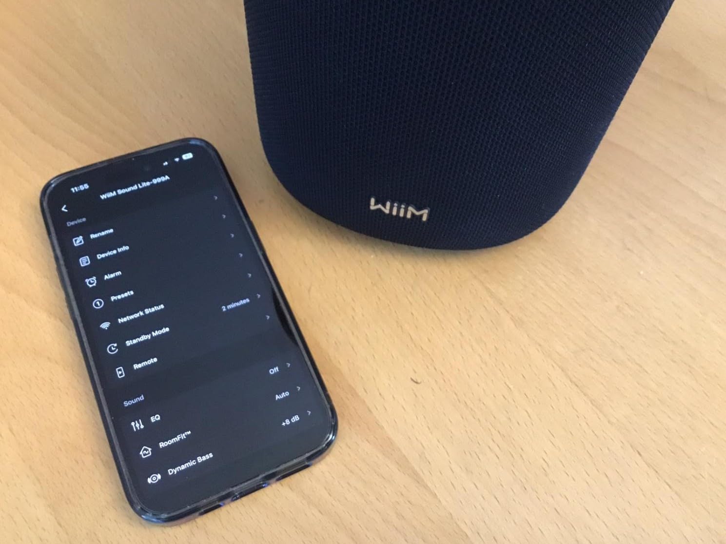 WiiM Sound Lite Smart Speaker, Hi-Res 24-bit/192 kHz, AI RoomFit Room Correction, 100W Peak, Wi-Fi 6E/Bluetooth 5.3, Multi-Room & Stereo Pairing, Black customer photo 2