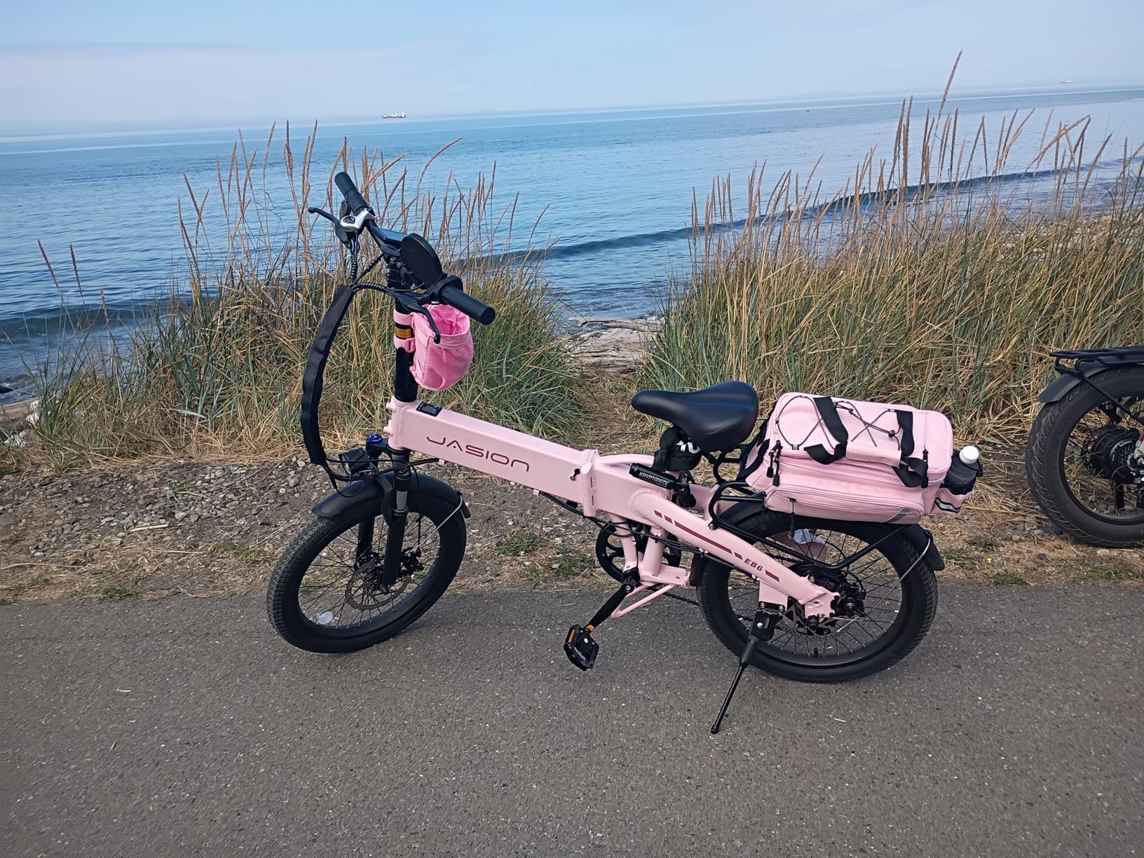 Jasion Electric Bike for Adults, 1000W Peak Motor Foldable Ebike, Aluminum 20'' Fat Tire Electric Bicycle Built-in 48V Removable Battery, EBS Commuter E Bikes up to 23 MPH & 45 Miles Max Range customer photo 1
