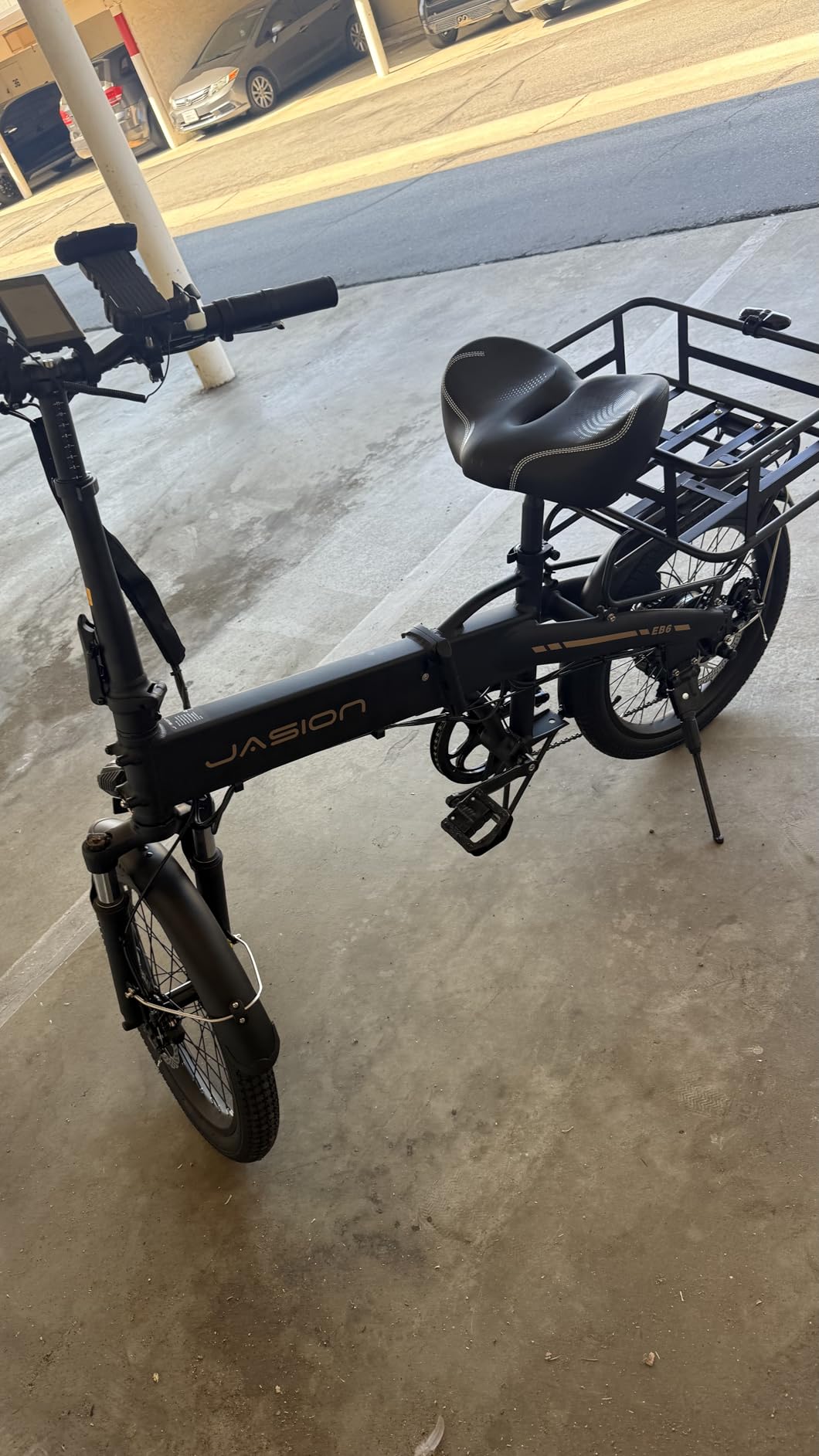 Jasion Electric Bike for Adults, 1000W Peak Motor Foldable Ebike, Aluminum 20'' Fat Tire Electric Bicycle Built-in 48V Removable Battery, EBS Commuter E Bikes up to 23 MPH & 45 Miles Max Range customer photo 2