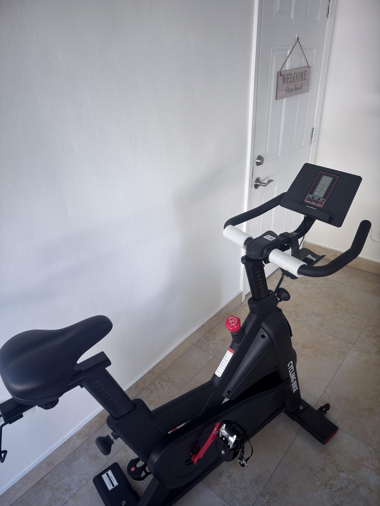 Indoor Exercise Bike, Stationary Bike for Home Cardio with Comfortable Seat Cushion, Adjustable Seat Handle, iPad Holder & 350 lbs Weight Capacity customer photo 1