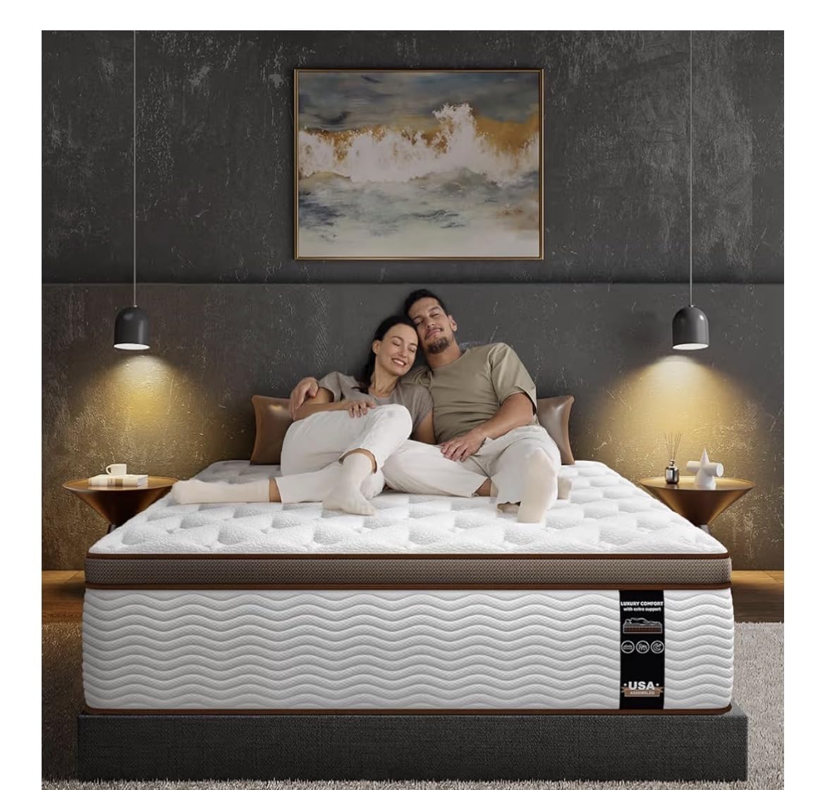 BedStory King Mattress for Back Pain Relief - 14 Inch Firm Hybrid Mattress in a Box - Orthopedic Spinal Support, Motion Isolation, 800+ Pocketed Coils - 365-Night Trial, CertiPUR-US Certified customer photo 1