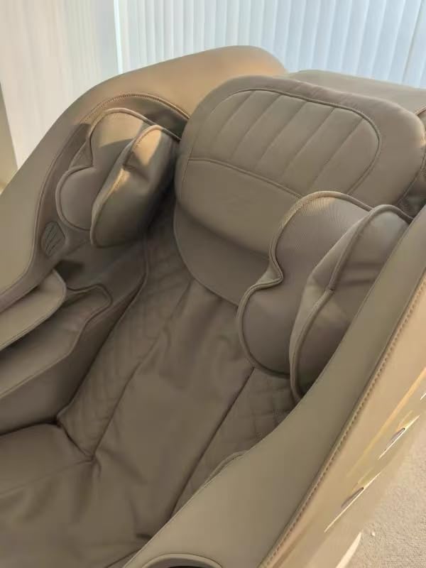 4D Massage Chair Full Body, 20 Modes Zero Gravity Massage Chair with 53.15 Inches SL Track, Foot Massage, Neck and Shoulder Massage, Shiatsu, Bluetooth Speaker, Home, Beige customer photo 1