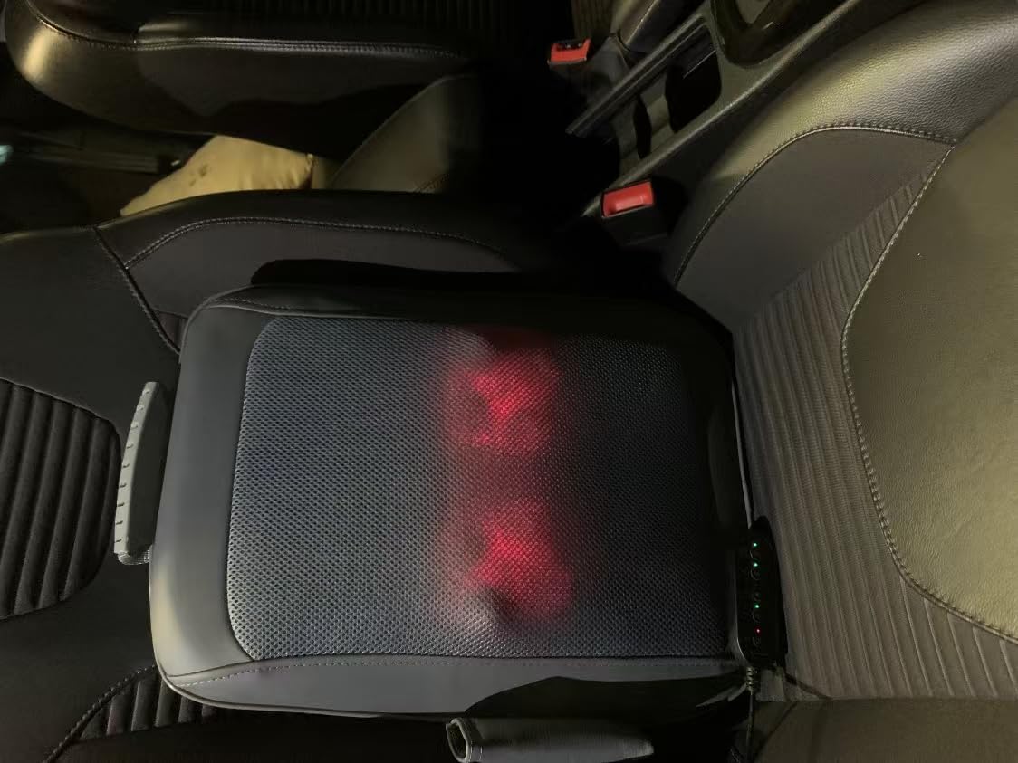 Shiatsu Back Massager with Heat, 4D Deep Tissue Massage for Pain Relief, Portable Rechargeable Electric Back Massager for Chair Home Office Car,Gift-Ready for Men Women customer photo 1