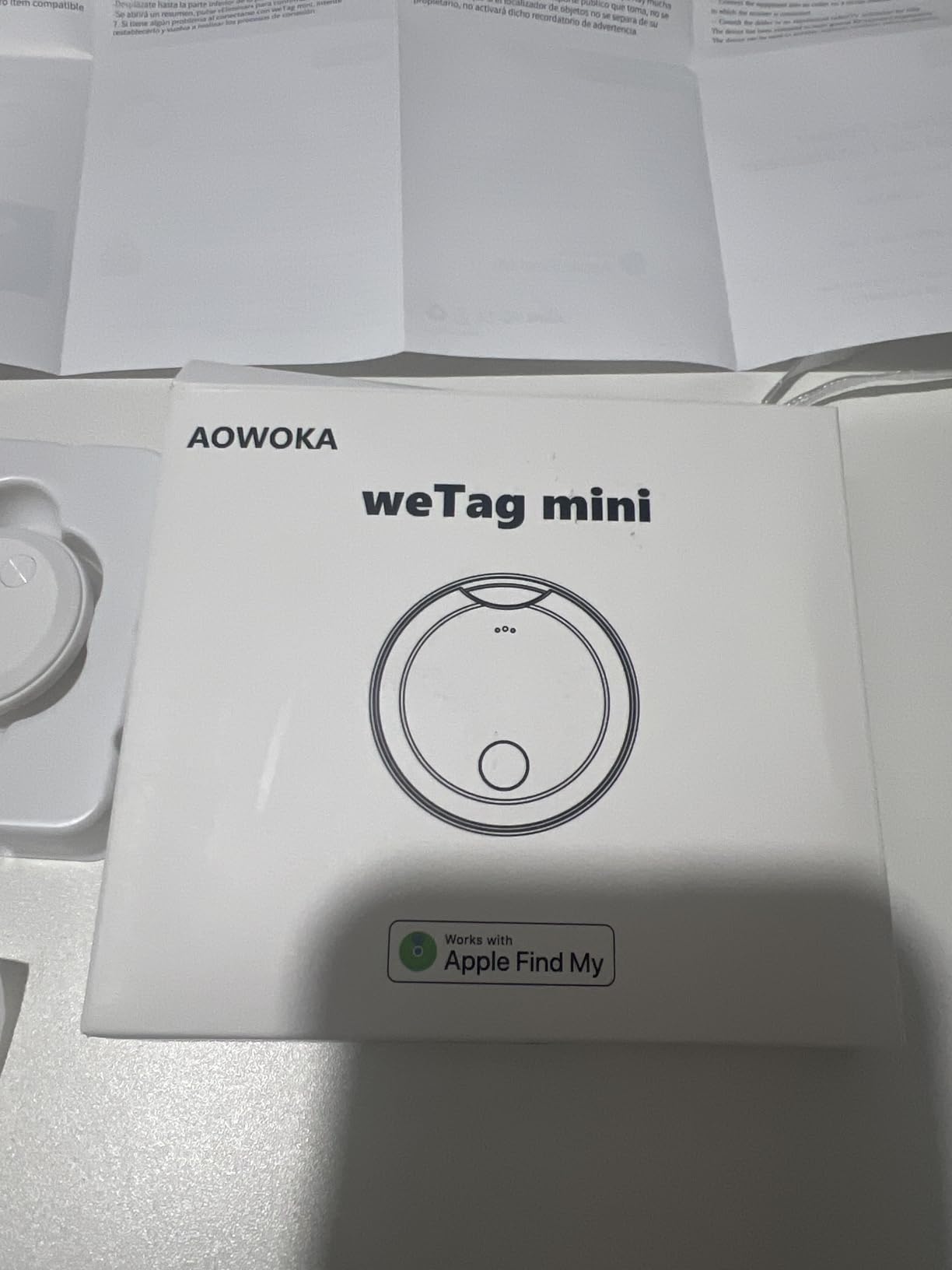 Air Tracker Tags-4 Pack: Smart Bluetooth Tracker, Item Finder Works with Apple Find My (iOS Only) App, Tracker Tag Locator for Keys, Luggage, Satchel, weTag mini. (Not for Android Devices) customer photo 1