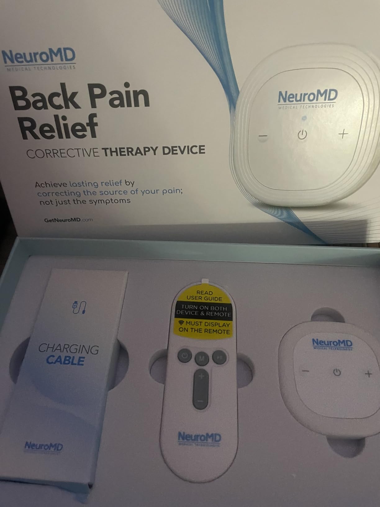 NeuroMD NMES Wireless Muscle Stimulator - Portable Device for Temporary Relief of Pain Due to Sore/Aching Muscles, Model SM9113 customer photo 1