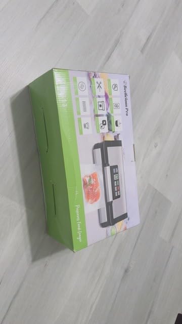 95kPa Vacuum Sealer Machine with AquaLock Technology, for Moist Seals, 2X Seal & 130W, Fully Automatic Food Sealer, Built-In Cutter, Bag Storage & Hose, Precision Sealing, 2 Bag Rolls,Stainless Steel customer photo 2
