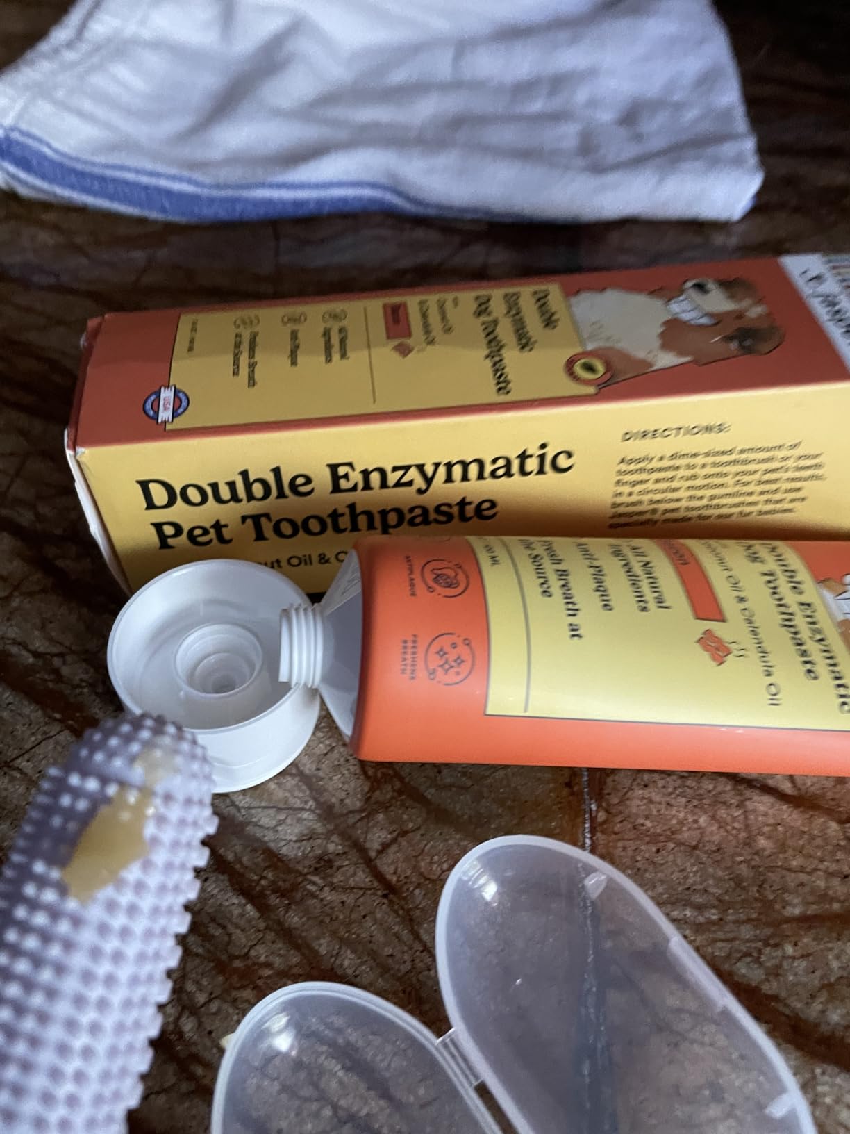 Jasper Dog Tooth Brushing Kit and Dog Toothpaste Kit with Dog Toothbrush Enzymatic, Plaque Remover Imporves Bad Breath Natural Pet Toothpaste Dog Toothbrush and Toothpaste 2 oz Bacon Flavor customer photo 1