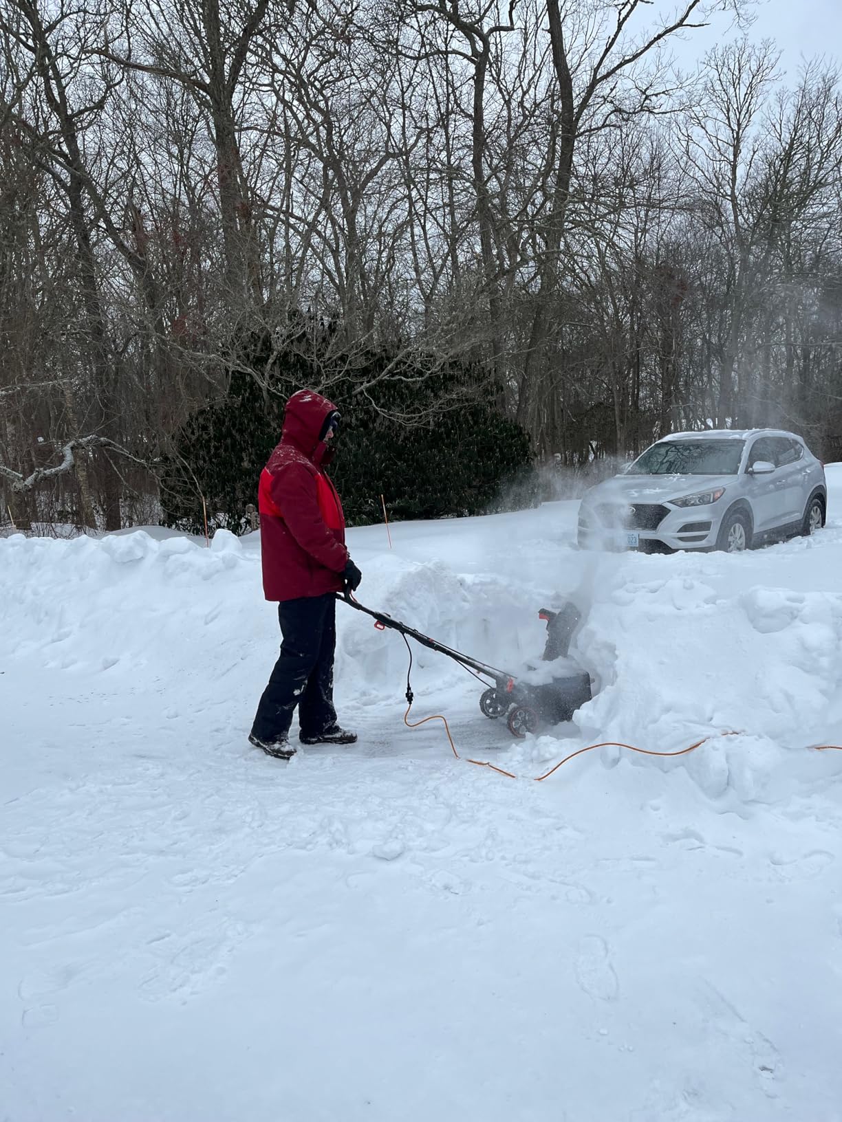 SENIX Corded Snow Blower High-Efficiency 880lbs/min, 15Amp 21 inch Electric Snow Thrower, 33FT Max Distance, 180° Rotating Chute & LED Lights ETL Certified for Driveway Sidewalk Winter Use customer photo 2