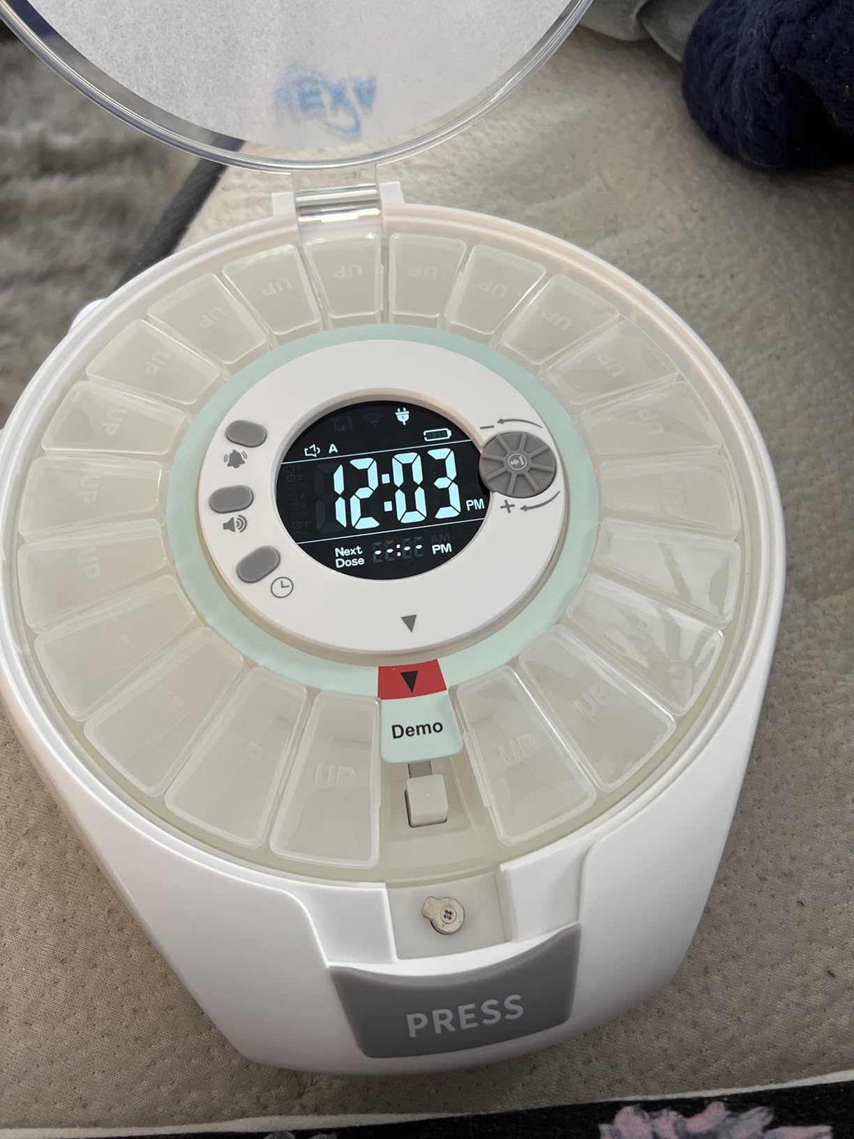 VEXA VitaMate Pro 21 WiFi Smart Pill Dispenser with Exclusive Self-Developed App, Automatic Rotating & Rising Containers, Remote Caregiver Alerts, Sound/Light Reminders for Meds & Supplements customer photo 1