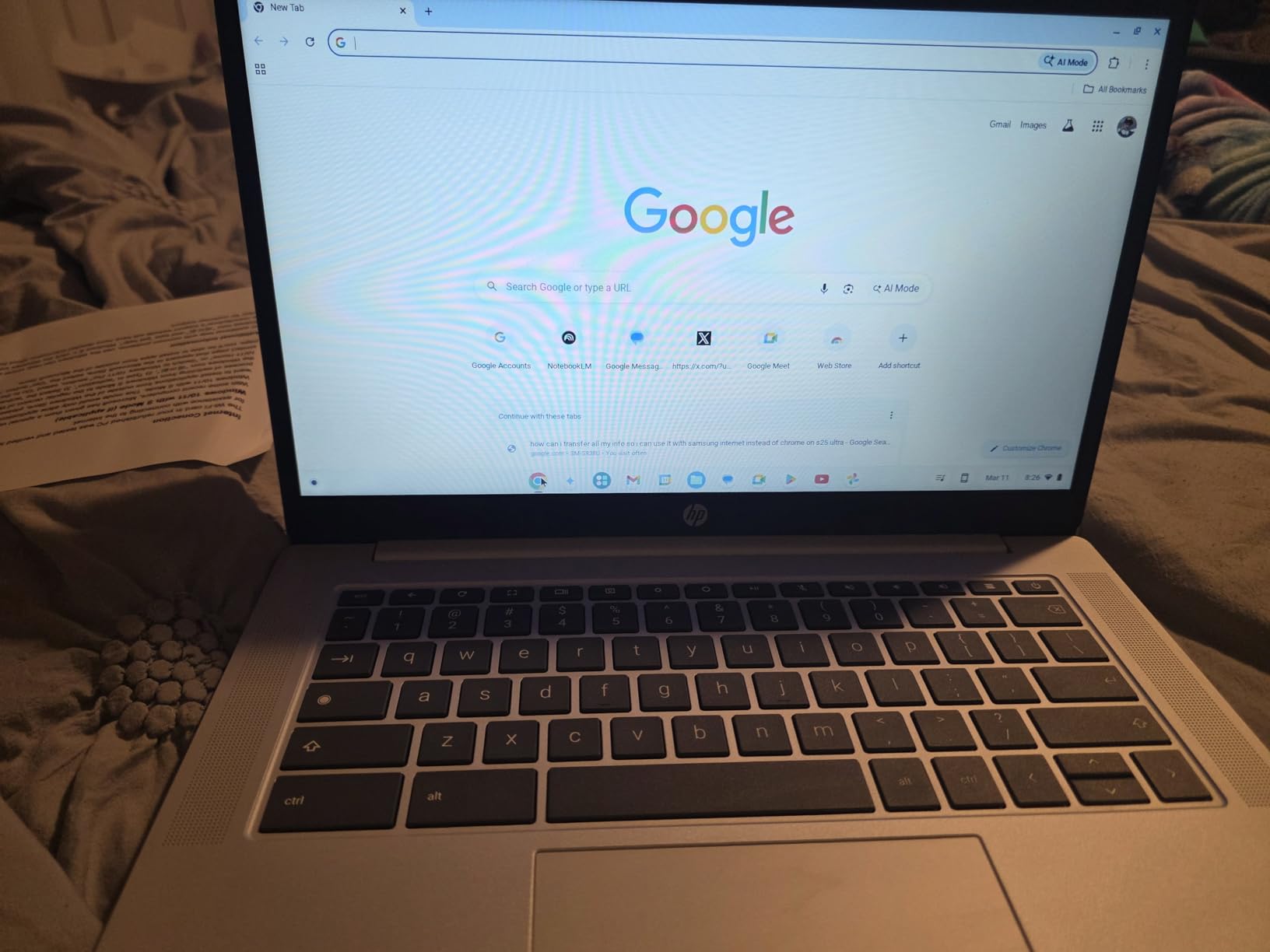 HP 2026 Lightweight Portable Chromebook, 14'' HD IPS Display, Intel Quad-Core N Processor Up to 3.70GHz, 4GB DDR5, 128GB SSD Storage, Ultra-Fast 6th Gen WiFi, Chrome OS, Pastel Silver, Renewed customer photo 1