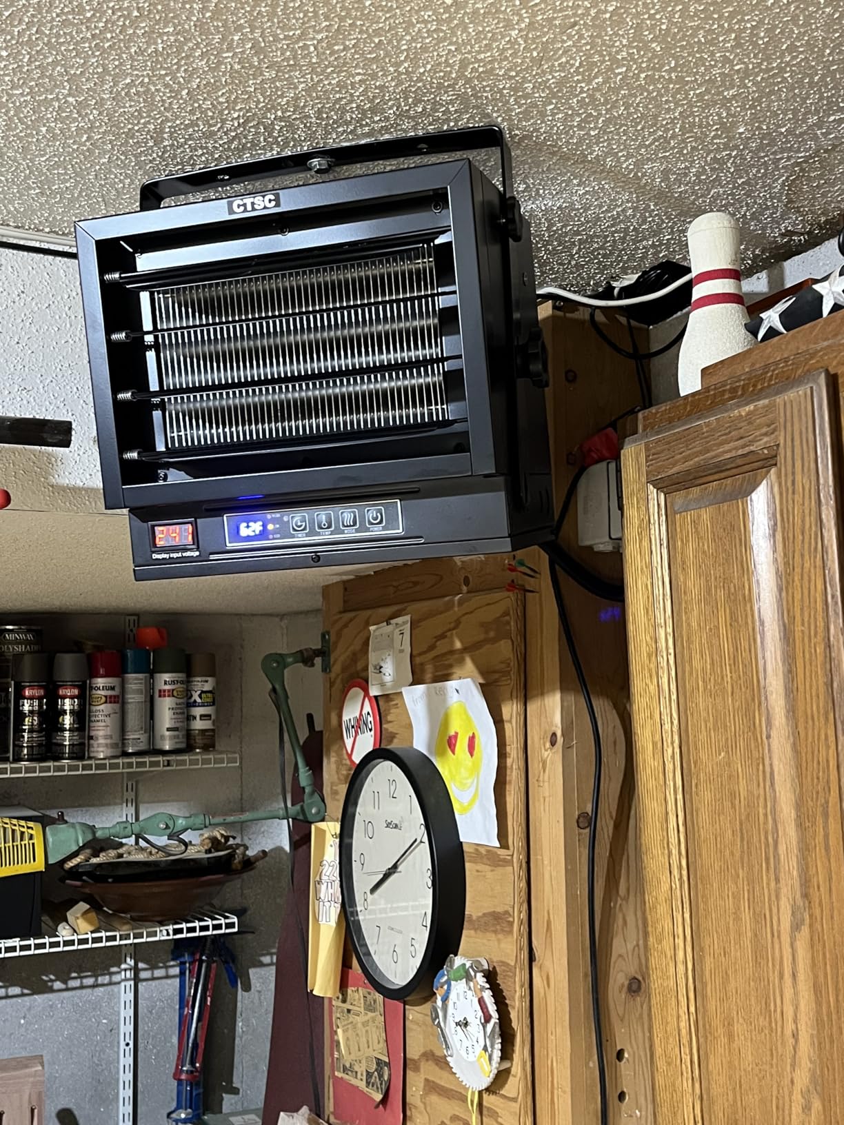 CTSC 8500W Garage Heater Electric, 240v Hardwired Fan-Forced Electric Garage Heater with Digital Thermostat, Remote Control and Timer, ECO Function customer photo 2