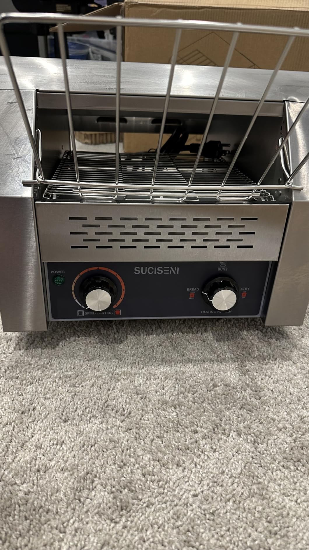 Commercial Conveyor Toaster 450 Slices/Hour Stainless Steel Toaster 2600W Heavy Duty Industrial Toasters Electric Oven with Dual Heating Tube for Bagel Bread Croissant Bakery Restaurant Cafe customer photo 1