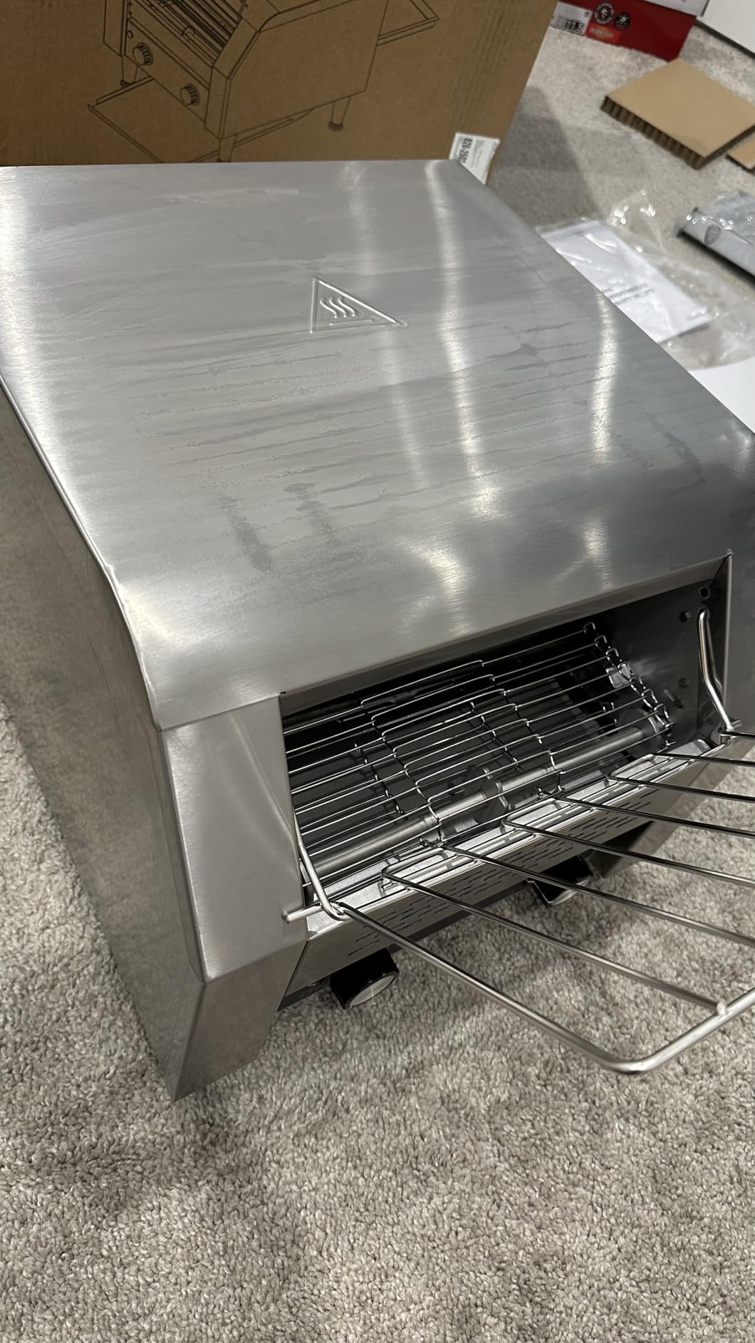 Commercial Conveyor Toaster 450 Slices/Hour Stainless Steel Toaster 2600W Heavy Duty Industrial Toasters Electric Oven with Dual Heating Tube for Bagel Bread Croissant Bakery Restaurant Cafe customer photo 2