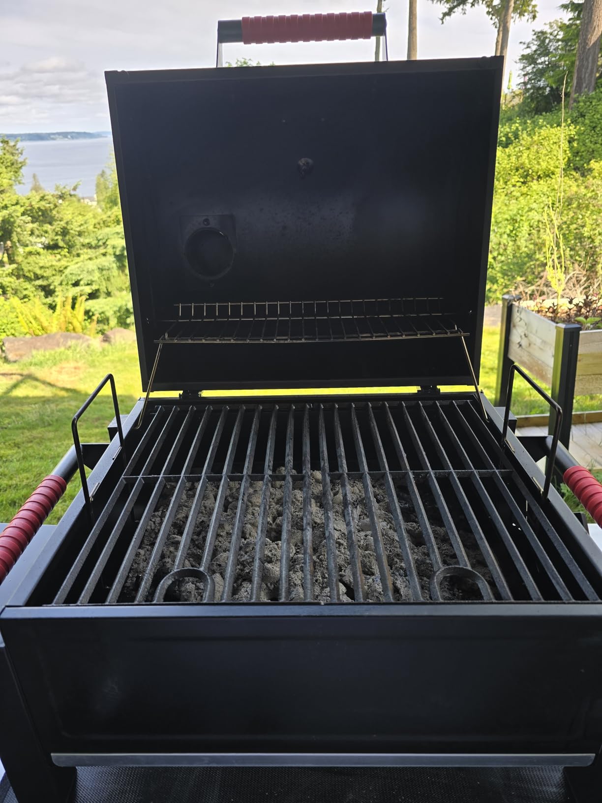 30-Inch Heavy-Duty Charcoal Grill with Digital Temperature Control & 2 Meat Probes, Outdoor BBQ Grill with Offset Smoker, 815 Sq. In. Cooking Space for Backyard BBQ, Black & Grey customer photo 1