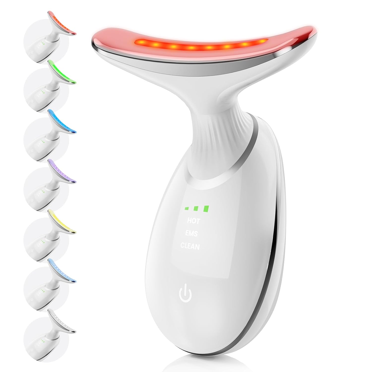 Face and Neck Massager, Handheld Red Light Therapy for Face -7 Color LED Facial Beauty Device with 3 Beauty Modes USB Rechargeable Face Sculpting Wand Tool for Wrinkles & Anti-Aging Skin Care customer photo 1