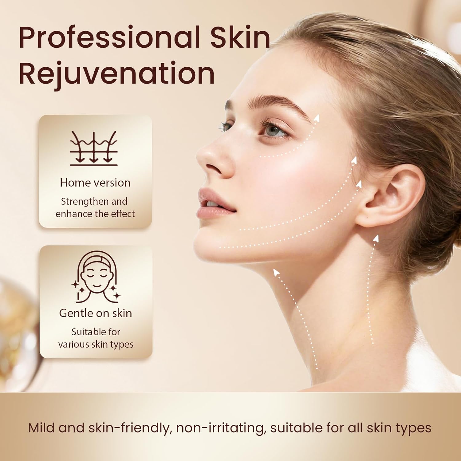 Face and Neck Massager, Handheld Red Light Therapy for Face -7 Color LED Facial Beauty Device with 3 Beauty Modes USB Rechargeable Face Sculpting Wand Tool for Wrinkles & Anti-Aging Skin Care customer photo 2