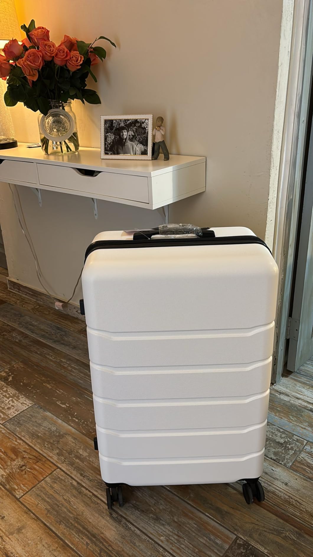OLIXIS 3-Piece Suitcase Set, Hardside Luggages with Spinner Wheels, Lightweight ABS Hard Shell Travel Luggage, Expandable Carry-On Suitcase with TSA Approved Lock - Pink (20+24+28 Inch) customer photo 1