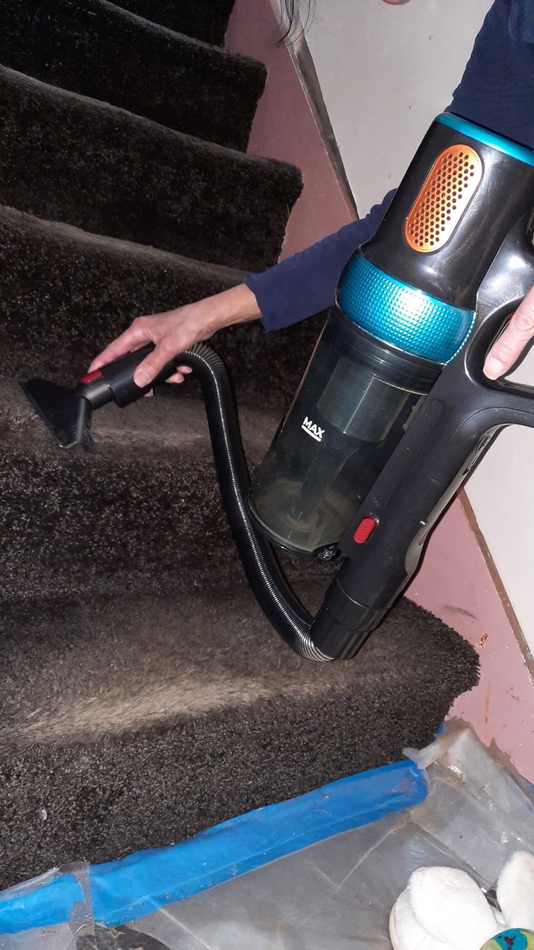 Cordless Vacuum Cleaner, 650W 55KPA 70Mins Vacuum Cleaners for Home, Upgraded Stick Vacuum with 3.3Ft Extendable Hose, LED Touch Screen, Wall Charging Station, Auto Mode for Carpet Pet Hair Hard Floor customer photo 1
