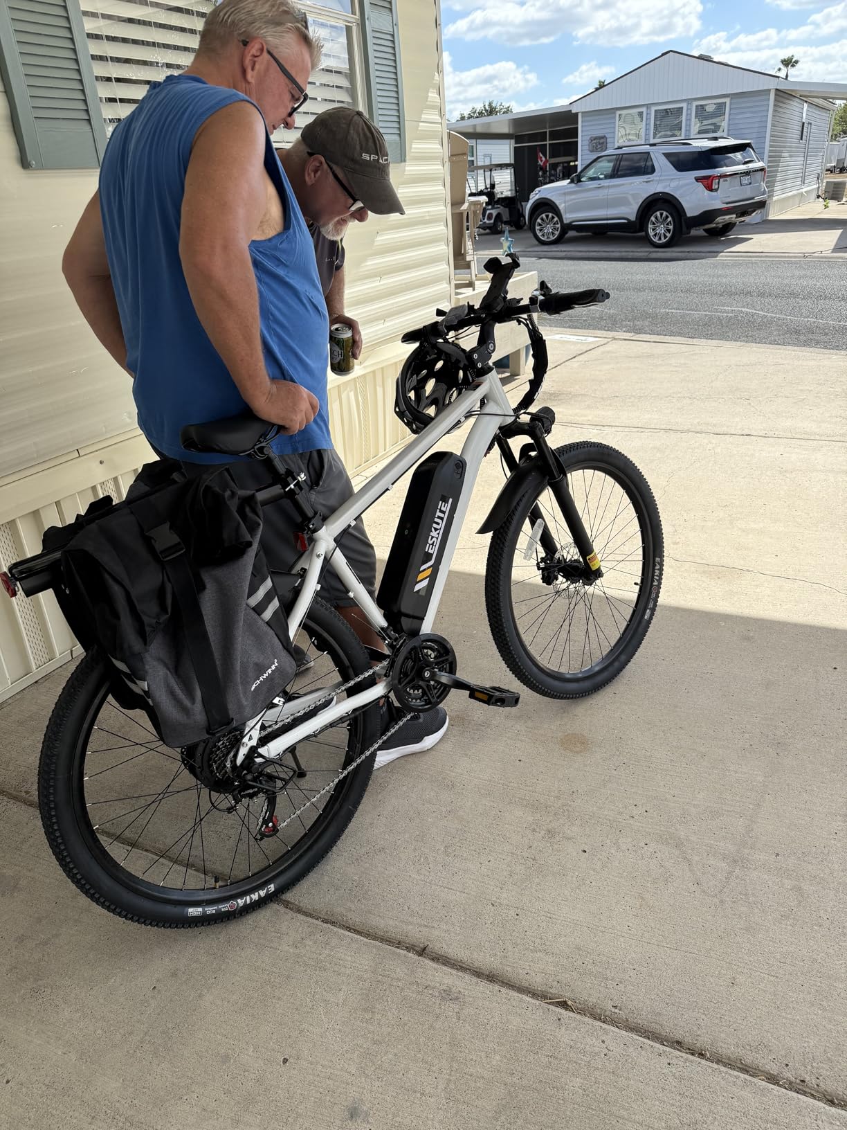 ESKUTE M200F Electric Bike for Adults - 27.5 inch Tire Mountain E-Bike, 1500W Peak Brushless Motor 31MPH, 48V 20.8Ah Removable Battery, Up to 80 Miles, Step Over Commuter E-MTB, Full Suspensions customer photo 1