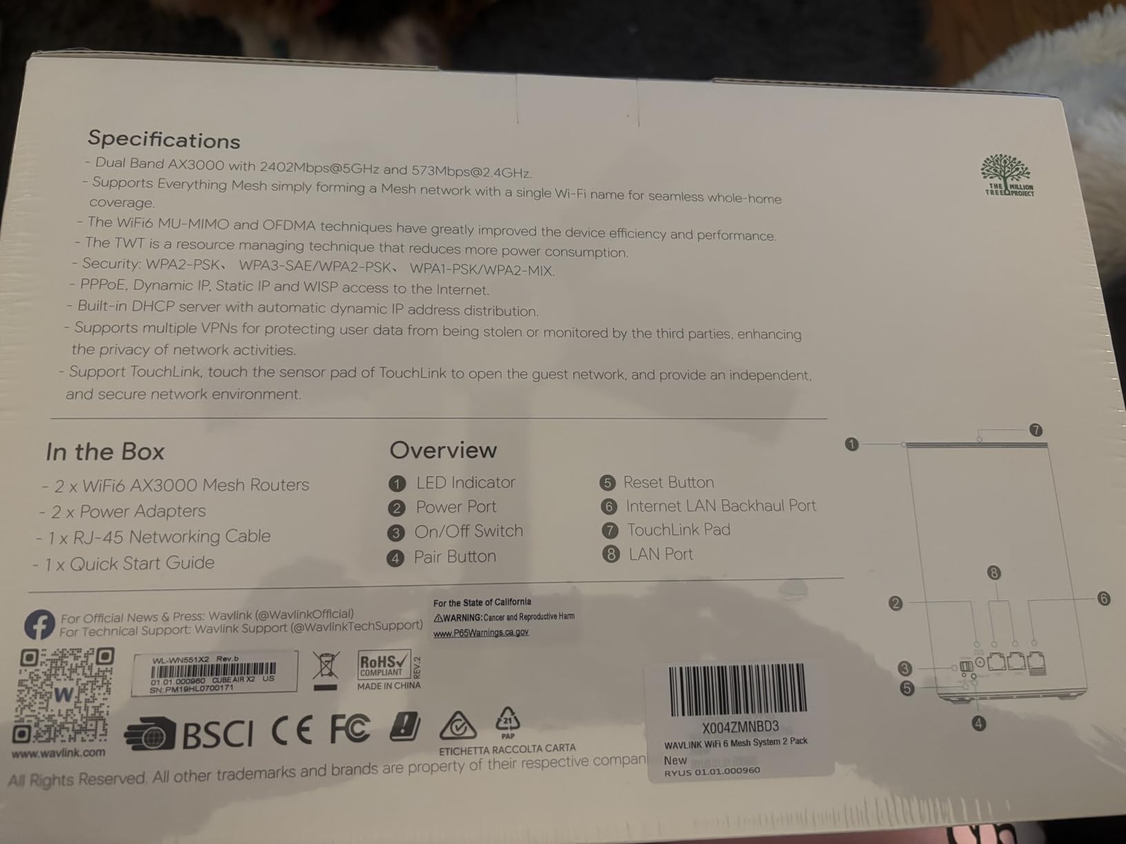 WAVLINK AX3000 WiFi 6 Mesh System 2 Pack - 2026 Latest, Up to 3.0 Gbps Speed & 5,000 Sq. Ft. Coverage, Replaces Wireless Router and WiFi Extender Signal Booster customer photo 1