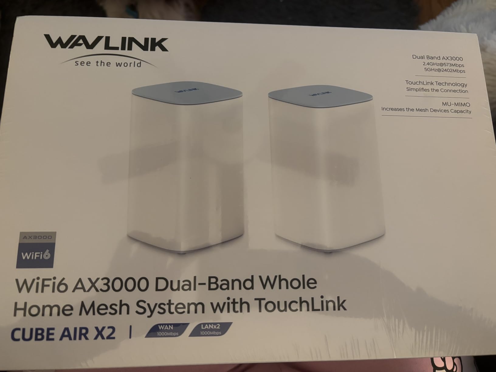 WAVLINK AX3000 WiFi 6 Mesh System 2 Pack - 2026 Latest, Up to 3.0 Gbps Speed & 5,000 Sq. Ft. Coverage, Replaces Wireless Router and WiFi Extender Signal Booster customer photo 2
