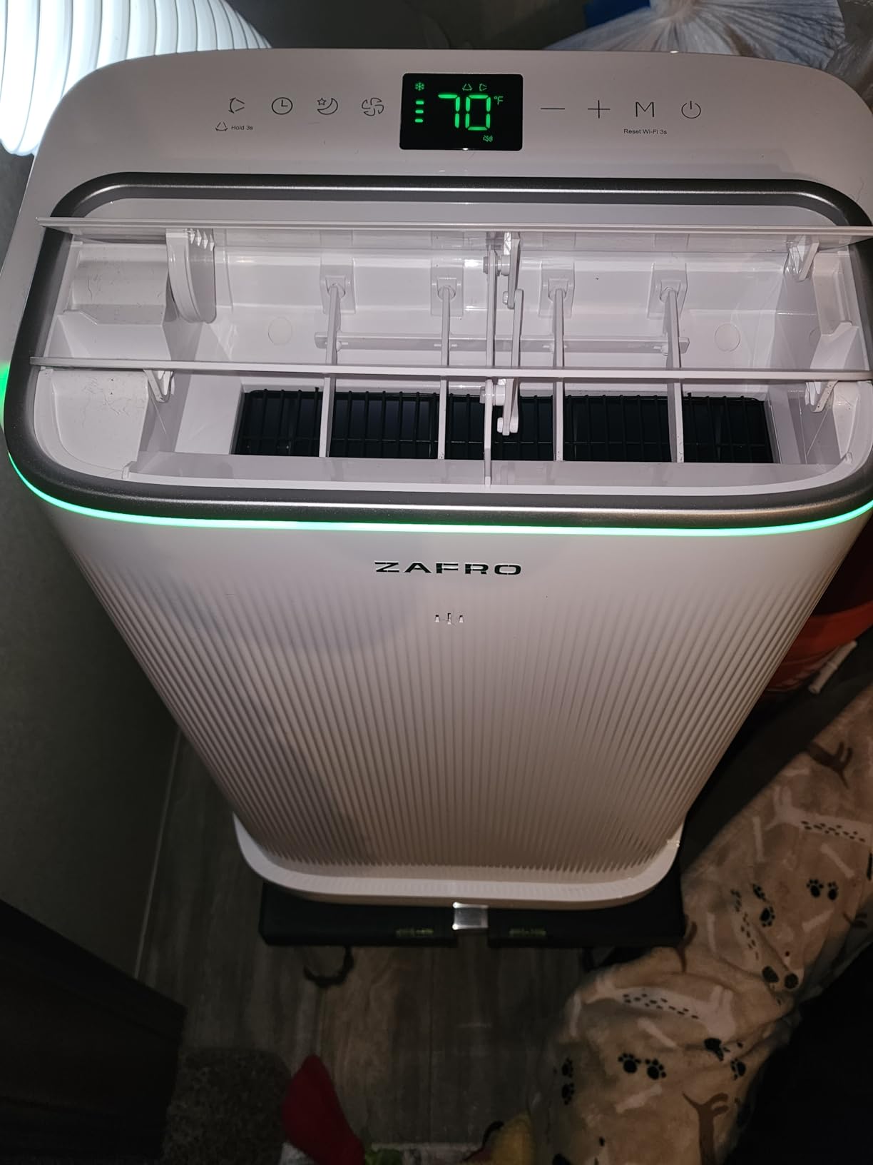 ZAFRO Smart Inverter Portable Air Conditioners, 14000 BTU (10000 BTU SACC) | Dual Hose Portable AC Unit with Energy Saving/Ultra Quiet(42dB)/Drainage-free Cooling/APP/Remote for Multi-Scenario Use customer photo 1