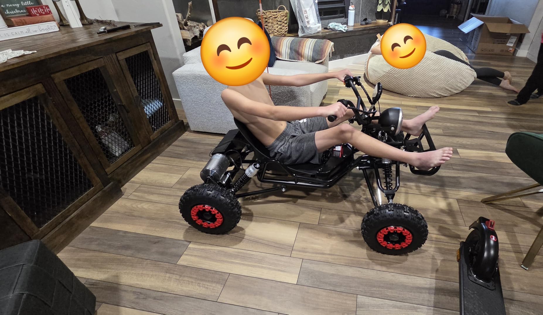 Gas Powered Go Kart, 212CC Go Kart for Adults & Kids with Premium Steel Tubular Frame, 4 Stroke Off-Road Kart with 7'' Tires Featuring Hydraulic/Rear Disc Brake, Up to 30MPH customer photo 1