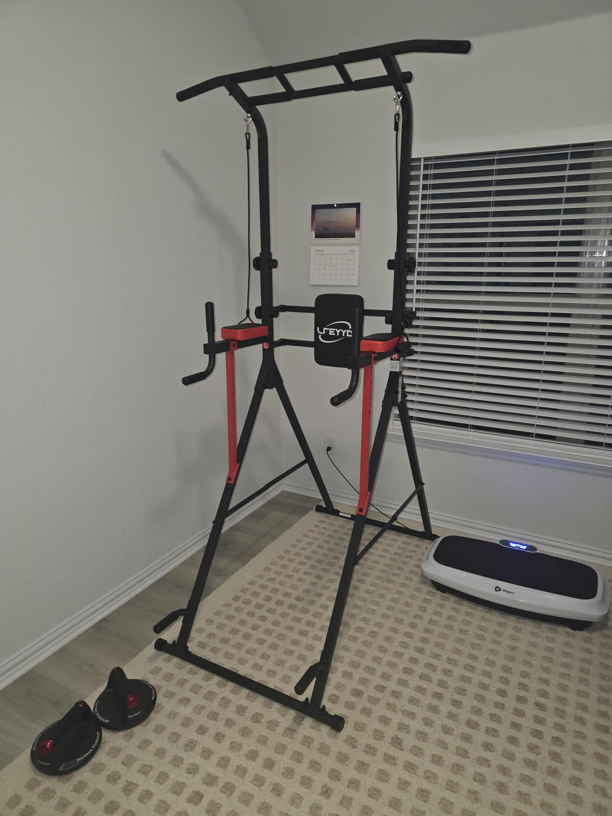 Power Tower Pull Up Bar Free Standing - 13-Level Adjustable Height Dip Station - Home Gym Strength Training Equipment 400LBS customer photo 1