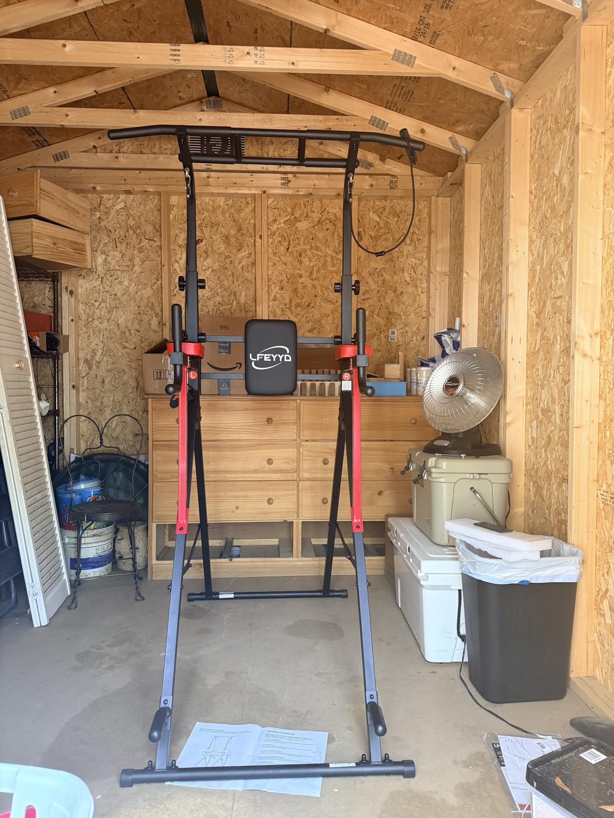 Power Tower Pull Up Bar Free Standing - 13-Level Adjustable Height Dip Station - Home Gym Strength Training Equipment 400LBS customer photo 2