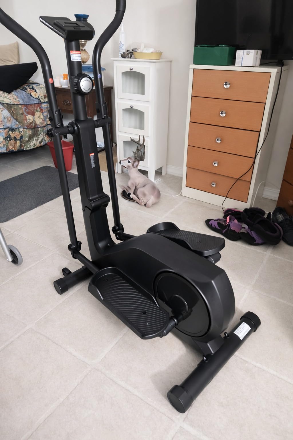CURSOR Elliptical Exercise Machine, Elliptical Machine for Home with Hyper-Quiet Magnetic Driving System, 8 Levels Resistance, 350LBS Weight Capacity, Compact Elliptical with 12IN Stride & LCD Monitor customer photo 2