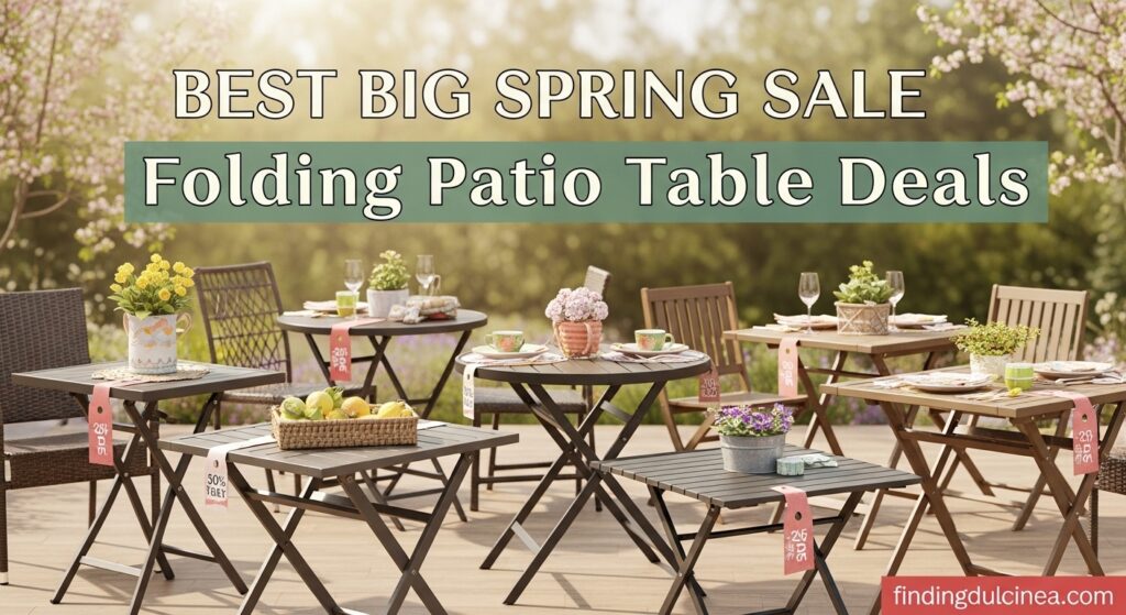Current image: Best Big Spring Sale Folding Patio Table Deals