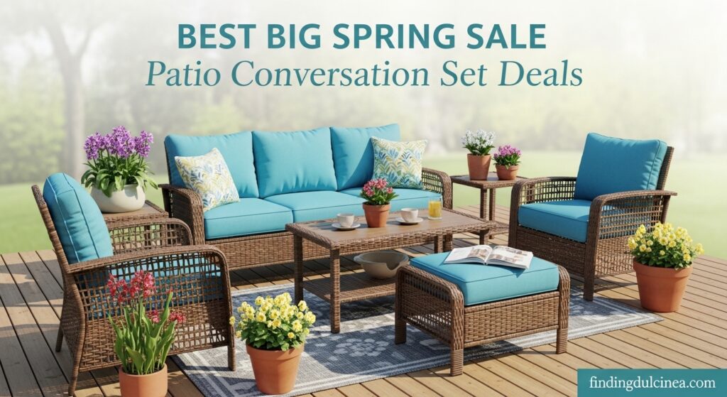 Current image: Best Big Spring Sale Patio Conversation Set Deals