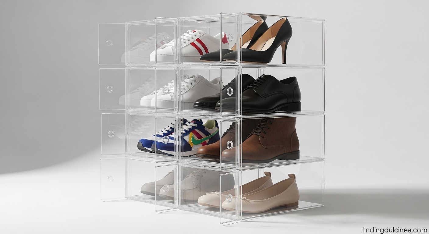 Best Clear Stackable Shoe Boxes for Closet Display