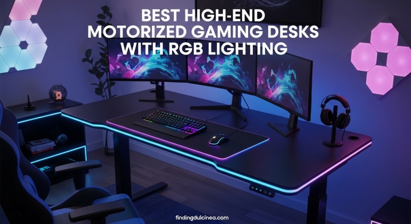 Best High-End Motorized Gaming Desks with RGB Lighting