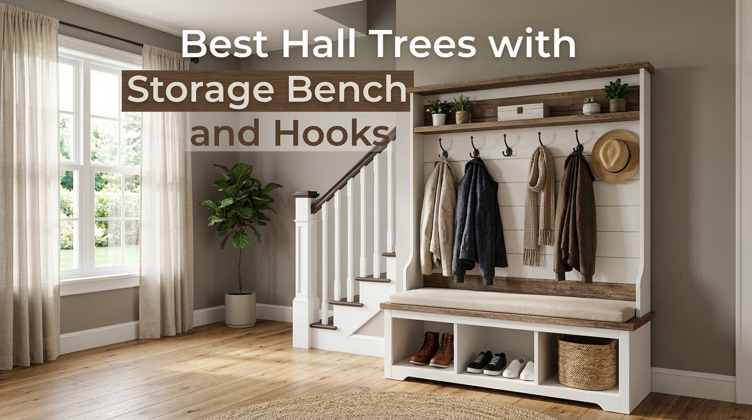 Best Hall Trees with Storage Bench and Hooks