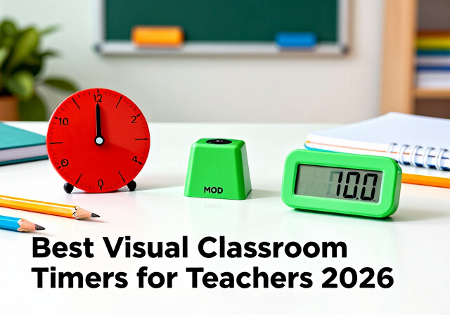 thumbnail image 2 of 60-Minute Visual Timer With Magnetic Back - Oversize Mechanical Countdown Timer For Classroom & Kitchen 2 of 5