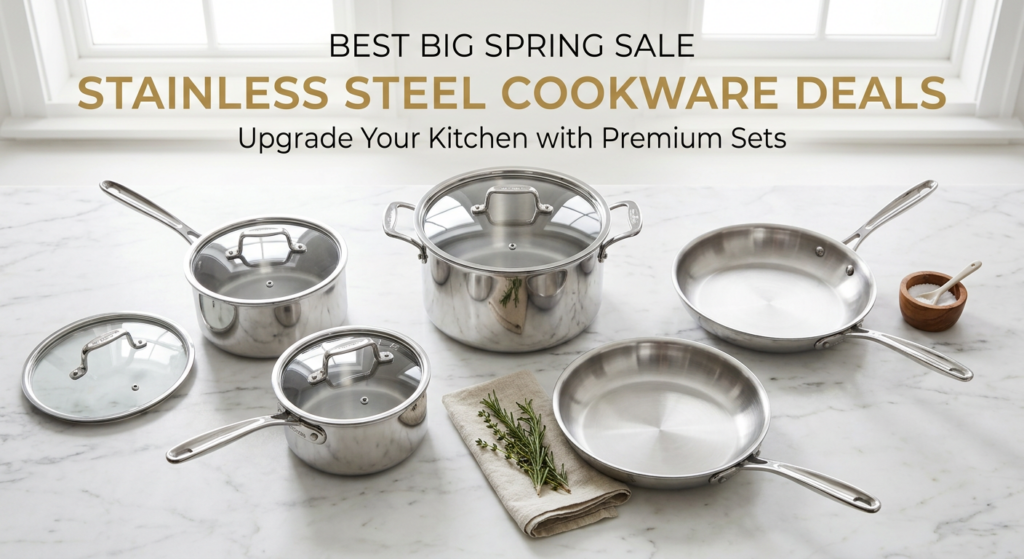 Current image: Best Big Spring Sale Stainless Steel Cookware Deals on Amazon
