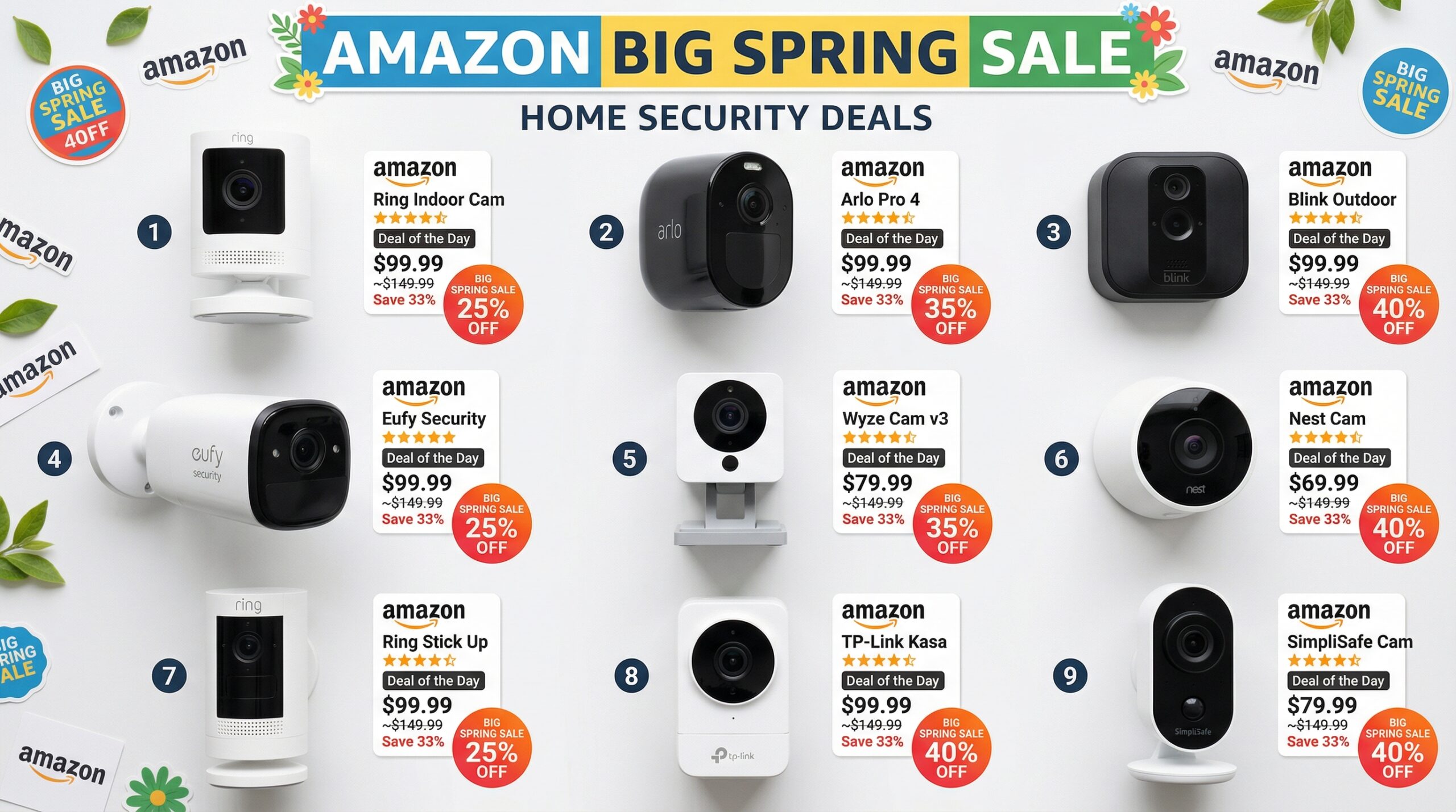 Best Big Spring Sale Security Camera Deals on Amazon