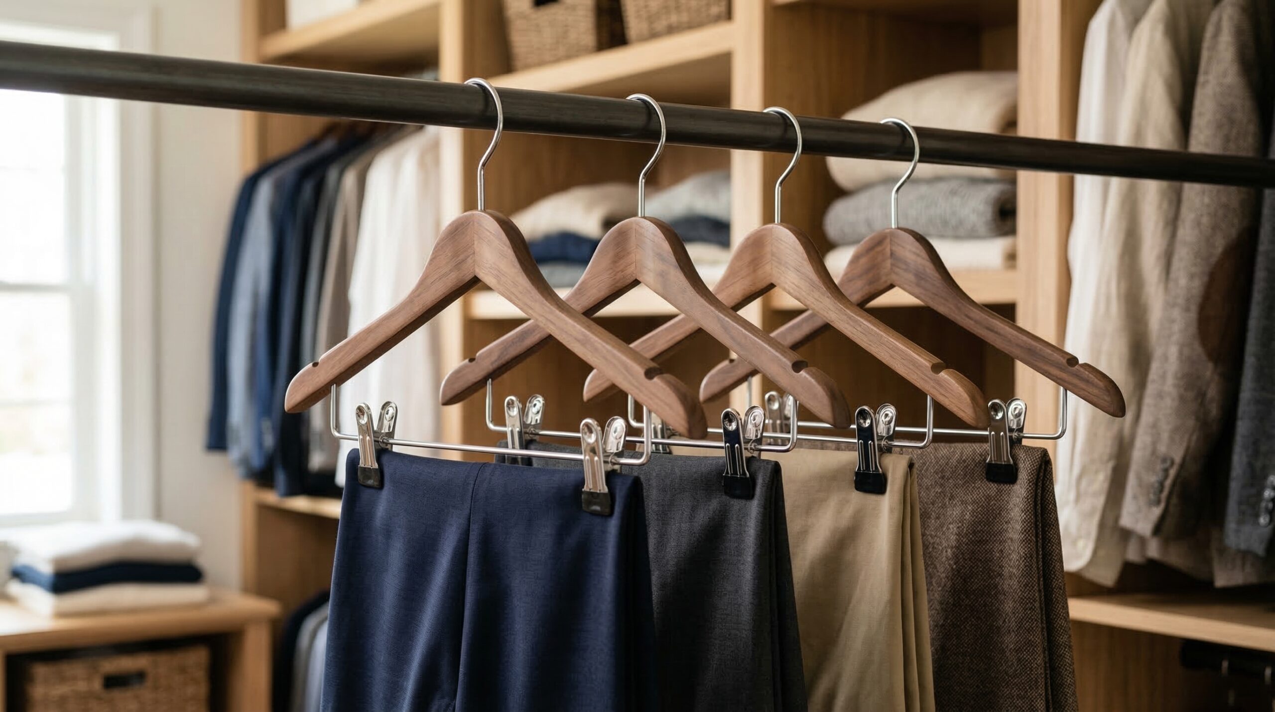 Best Pants Hangers with Non-Slip Clips
