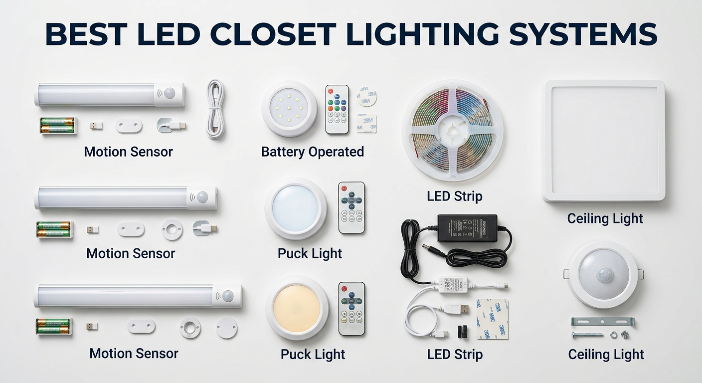 Best LED Closet Lighting Systems for Walk-In Closets