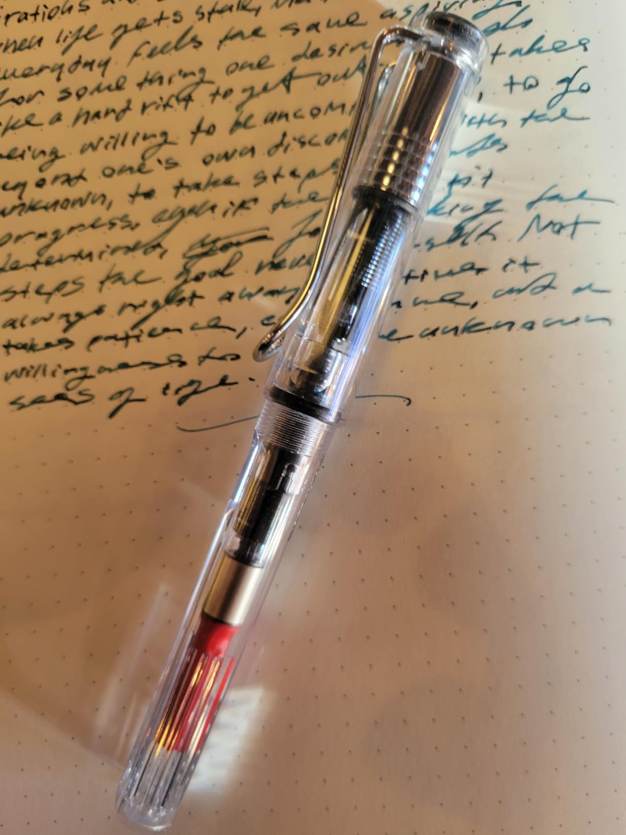 LAMY Transparent Vista Fountain Pen with Medium Nib and Blue Ink (L12M) customer photo 1