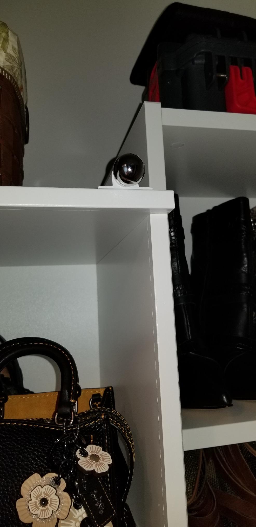 Easy Track RA1204 12 Inch Easily Accessible Metal Sliding Wardrobe Closet Organizer Rod with Installation Hardware Included, White customer photo 2