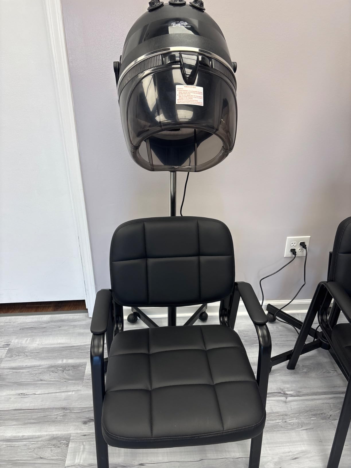 Buy-Rite Meredith 880 Watt Professional Salon Hair Dryer - Adjustable Height, 5-Star Caster Base, 60 Min Timer, Auto Shut-Off, Temp Control & 6-Speed Fan, Hood Diameter 11 inches, MEI-1028 customer photo 1