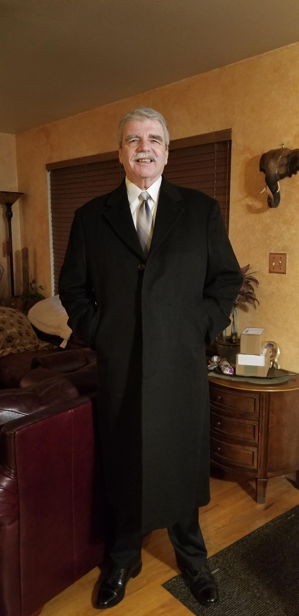 Men's Full Length Top Coat in 100% Pure Cashmere customer photo 1
