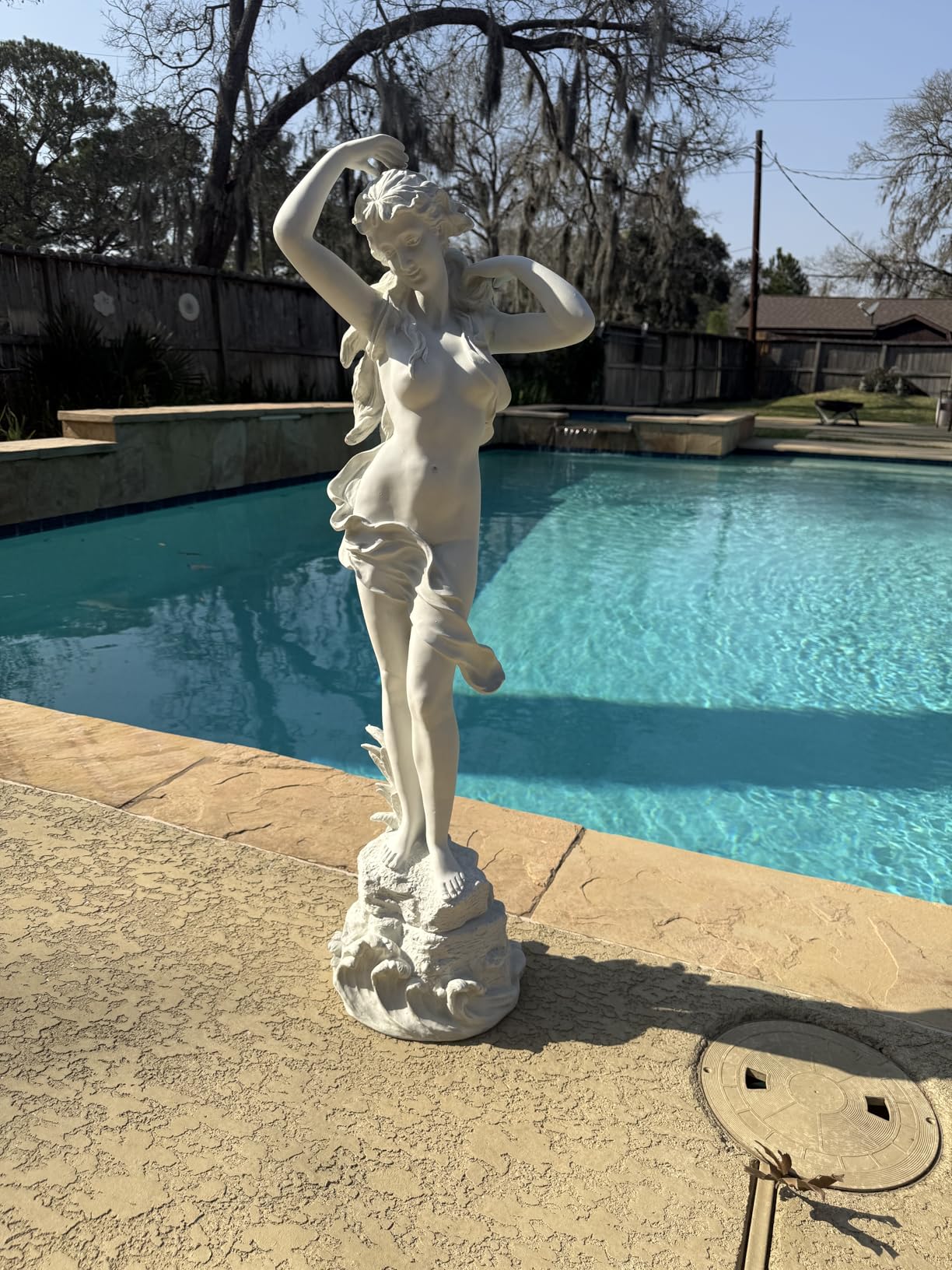 Design Toscano Spring Awakening Classic Woman Garden Statue, 14 inches wide, 40 inches tall, Cast Stone Resin, Antique Stone Finish customer photo 1