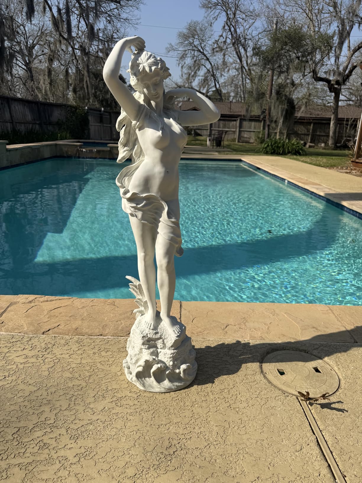 Design Toscano Spring Awakening Classic Woman Garden Statue, 14 inches wide, 40 inches tall, Cast Stone Resin, Antique Stone Finish customer photo 2