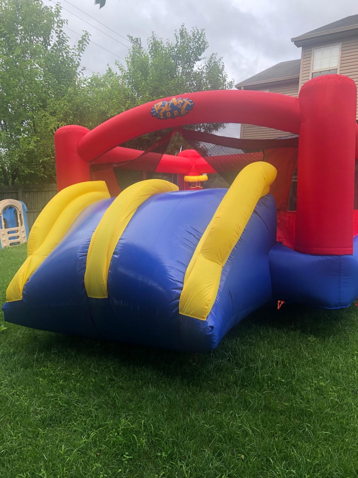 Blast Zone Triple Play Inflatable Combo Bounce House - Massive 16x14 - Blower - Premium Quality - 7 Players - Double Slides customer photo 1
