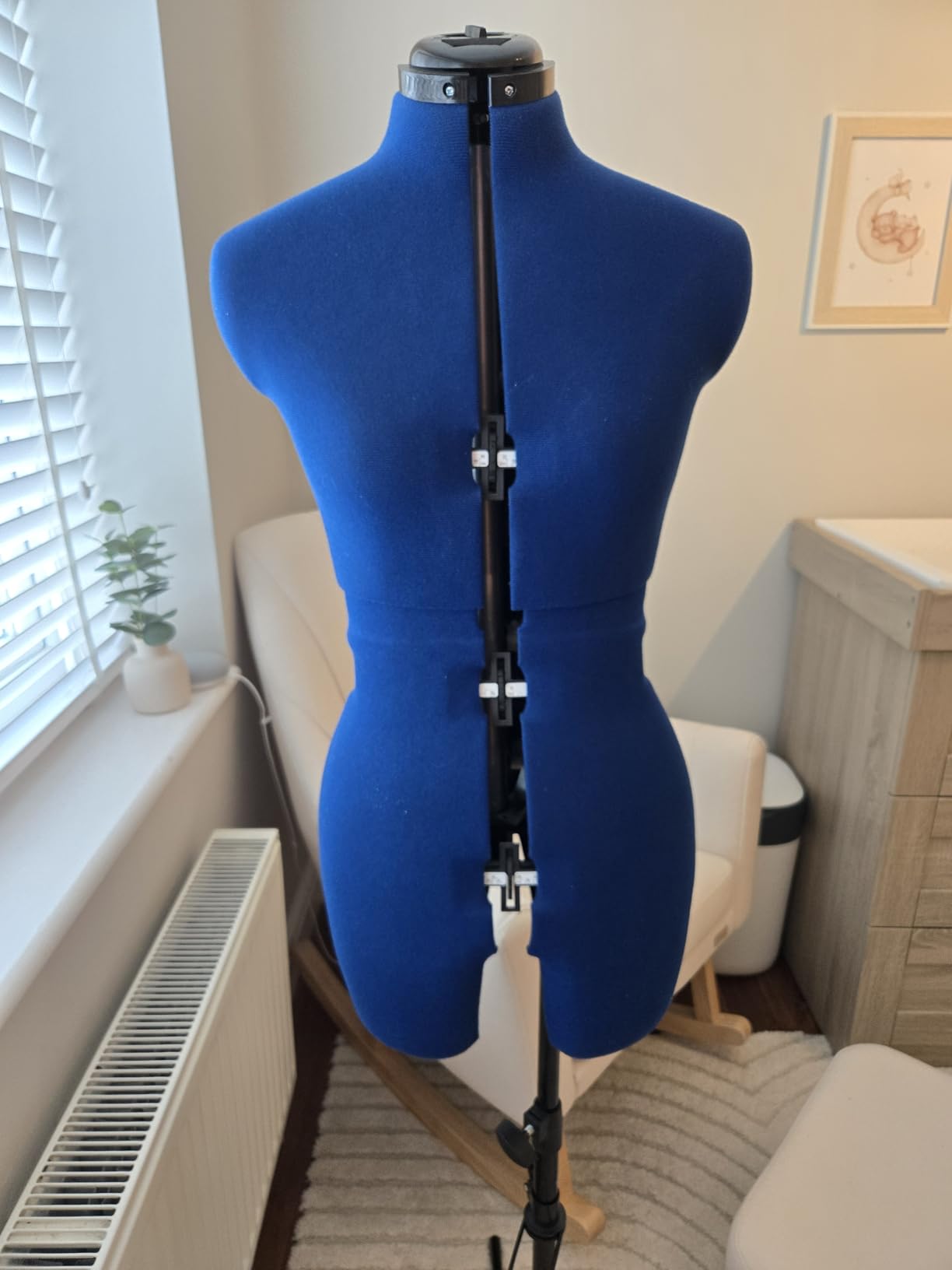 Adjustoform Sew Deluxe FG372 Adjustable Dress & Pants Form Sapphire S-M (US Dress Size 4-12) 8 Part Female Sewing Mannequin + Pin Grip Hem Marker customer photo 1