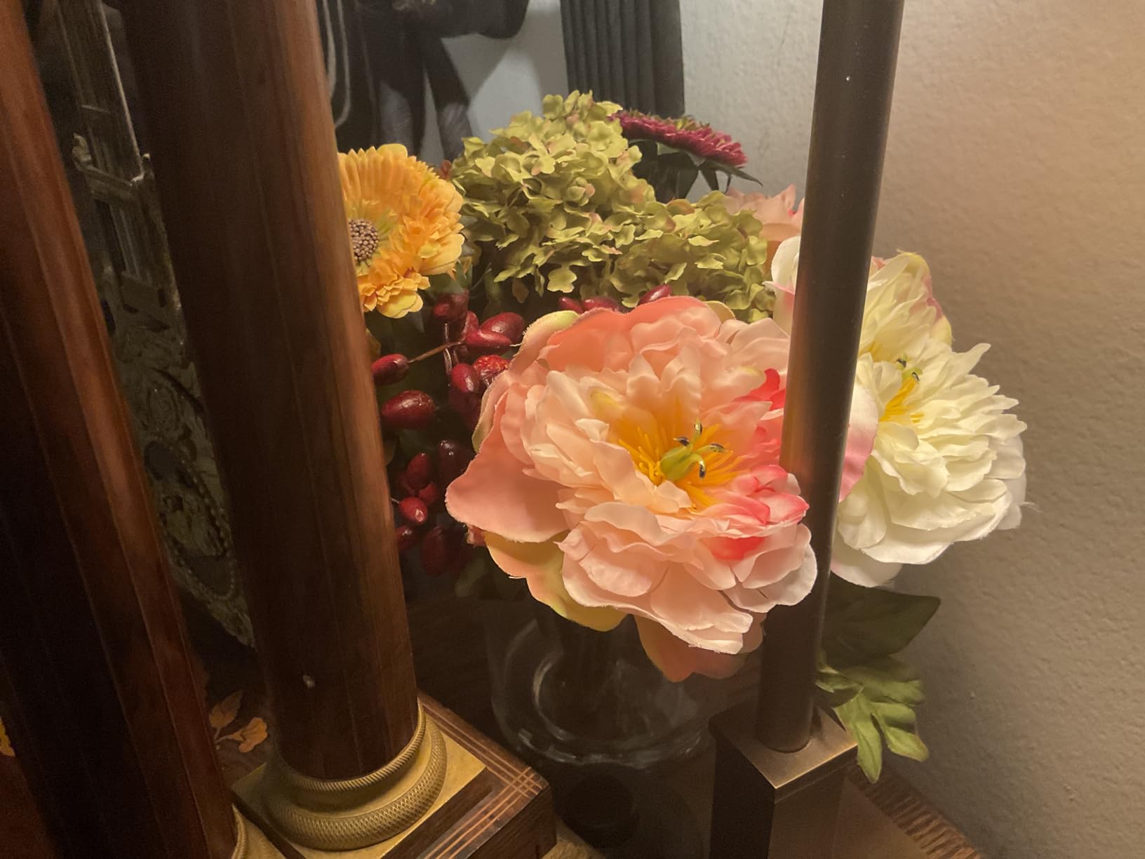 Nearly Natural 4665 Mixed Mini Peony Centerpiece Silk Flower Arrangement - Premium Artificial Flowers for Dining Table Decor customer photo 2