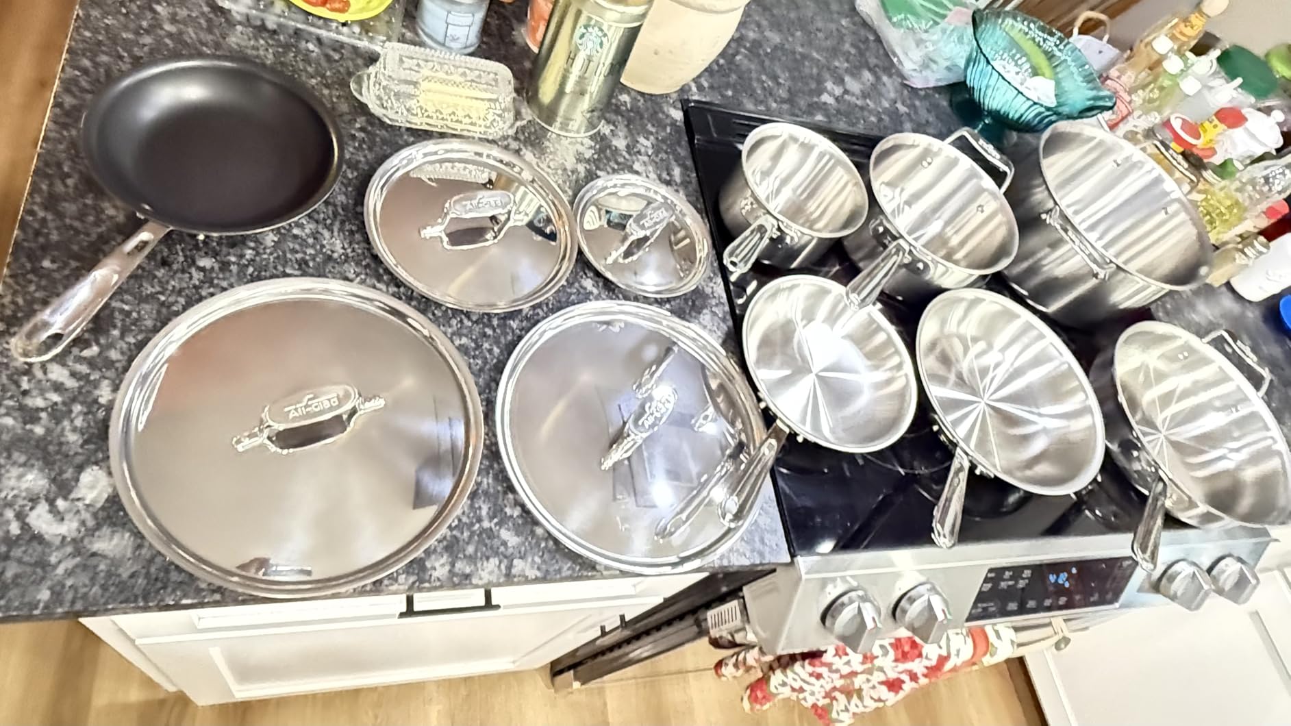 All-Clad D5 Stainless Steel Core 10 Piece Cookware Set- Made in USA- The Upgrade for Supremely Even Heat- Includes Frying Pans, Saucepan, Sautépan, Stockpot -Oven Safe & Induction Compatible customer photo 1